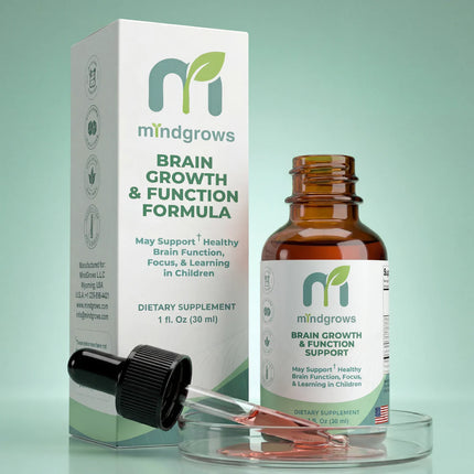 MindGrows® Brain Growth & Function™ with Immunity Plus Liquid Cognitive Support for Kids