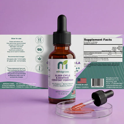 MindGrows®: Sleep Cycle & Bedtime Comfort™ Liquid Sleep Support for Kids