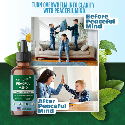 Centovita® Peaceful Minds™ Liquid Calm and Focus Support for Kids