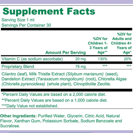Centovita® Zeolite Cleanse Drops™ Liquid Heavy Metals Detox and Wellness Support for Kids